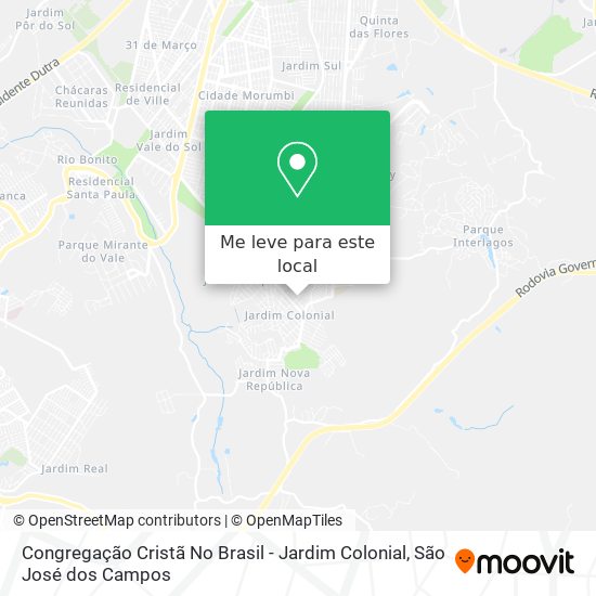 Congregação Cristã No Brasil - Jardim Colonial mapa