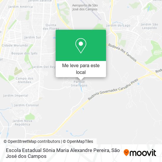 Escola Estadual Sônia Maria Alexandre Pereira mapa