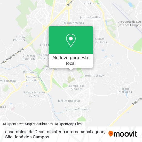 assembleia de Deus ministerio internacional agape mapa