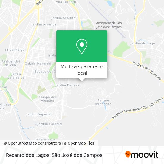 Recanto dos Lagos mapa