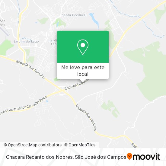 Chacara Recanto dos Nobres mapa