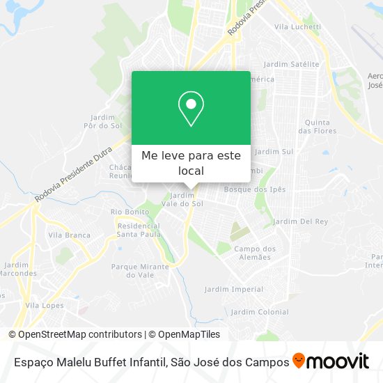Espaço Malelu Buffet Infantil mapa