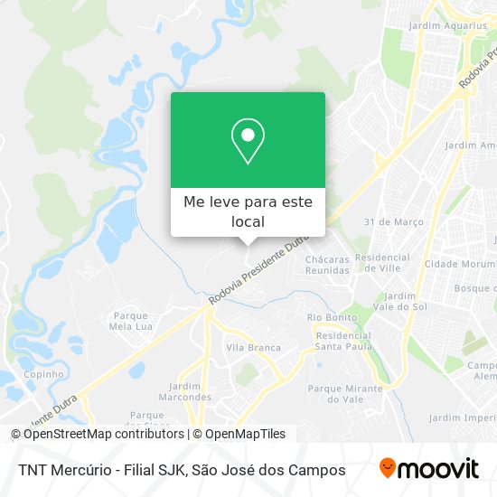 TNT Mercúrio  - Filial SJK mapa