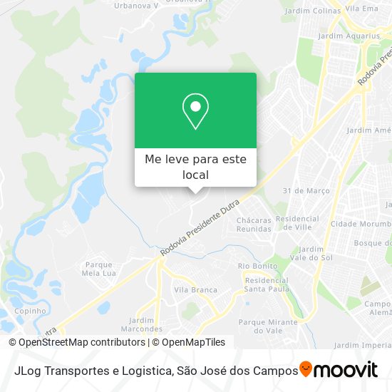 JLog Transportes e Logistica mapa
