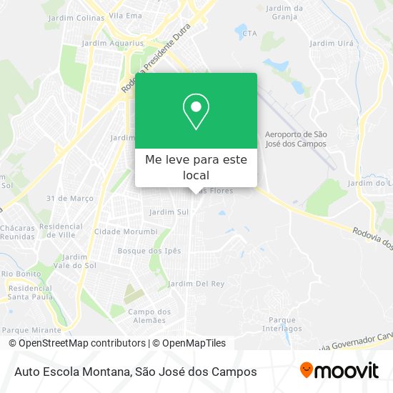 Auto Escola Montana mapa