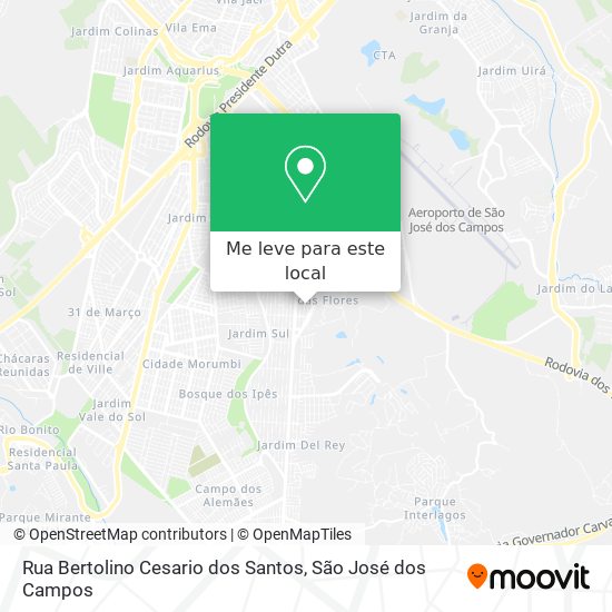 Rua Bertolino Cesario dos Santos mapa