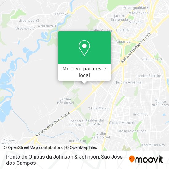 Ponto de Onibus da Johnson & Johnson mapa
