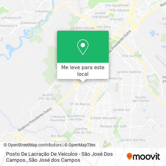 Posto De Lacração De Veículos - São José Dos Campos. mapa