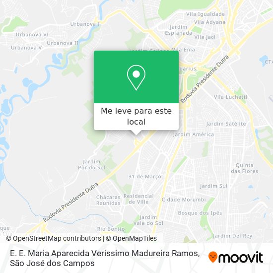 E. E. Maria Aparecida Verissimo Madureira Ramos mapa