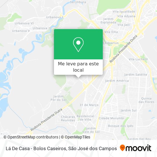 Lá De Casa - Bolos Caseiros mapa