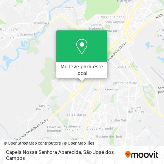 Capela Nossa Senhora Aparecida mapa