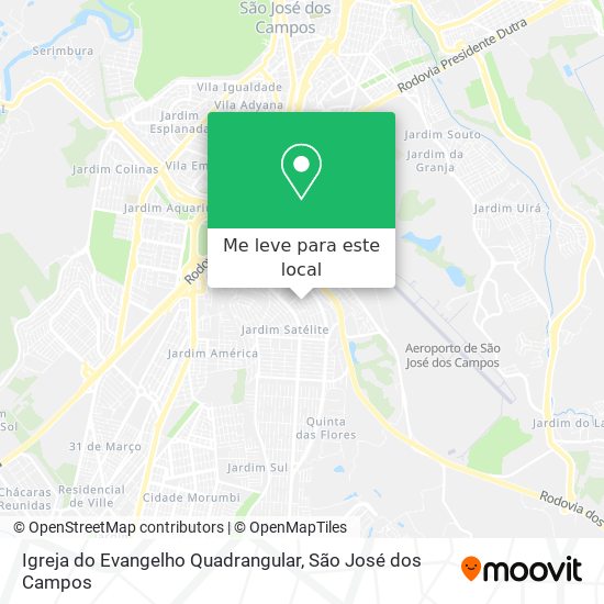 Igreja do Evangelho Quadrangular mapa