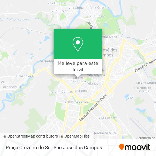 Praça Cruzeiro do Sul mapa