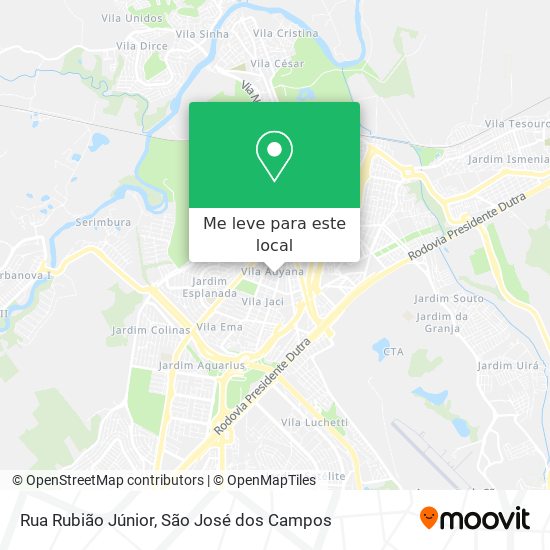Rua Rubião Júnior mapa