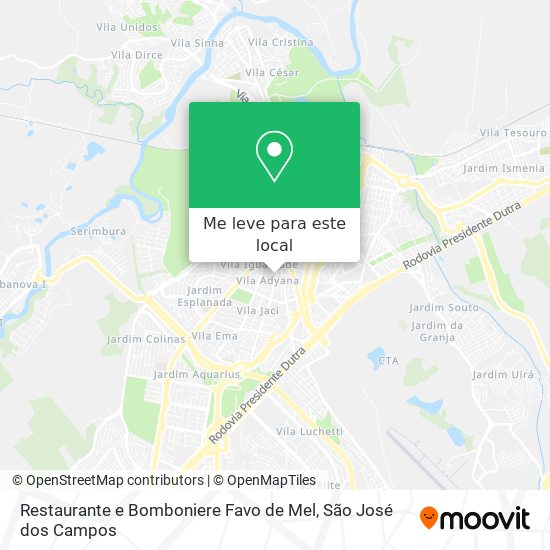 Restaurante e Bomboniere Favo de Mel mapa