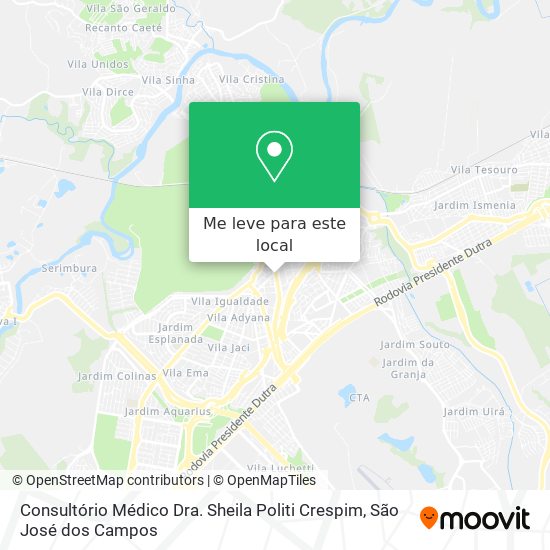 Consultório Médico Dra. Sheila Politi Crespim mapa