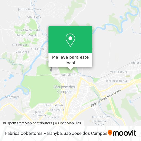 Fábrica Cobertores Parahyba mapa