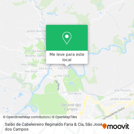 Salão de Cabeleireiro Reginaldo Faria & Cia mapa