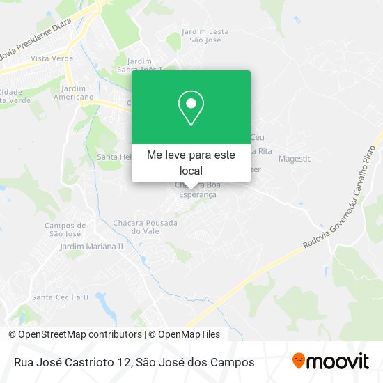 Rua José Castrioto 12 mapa