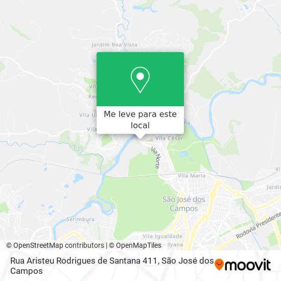 Rua Aristeu Rodrigues de Santana 411 mapa