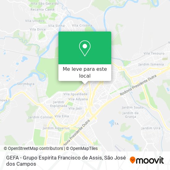GEFA - Grupo Espírita Francisco de Assis mapa