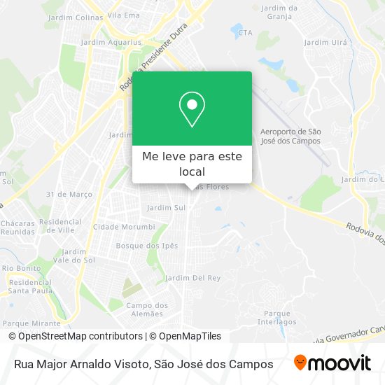 Rua Major Arnaldo Visoto mapa