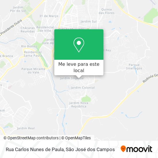 Rua Carlos Nunes de Paula mapa