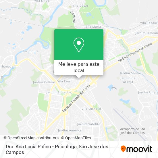 Dra. Ana Lúcia Rufino - Psicóloga mapa