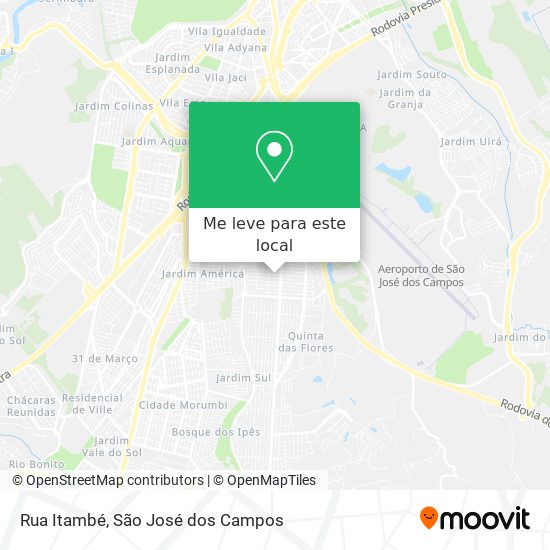 Rua Itambé mapa