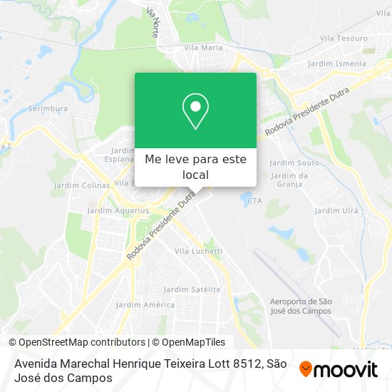 Avenida Marechal Henrique Teixeira Lott 8512 mapa