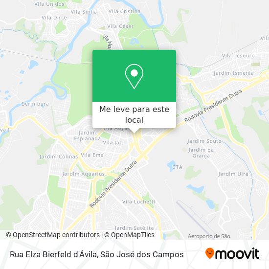 Rua Elza Bierfeld d'Ávila mapa