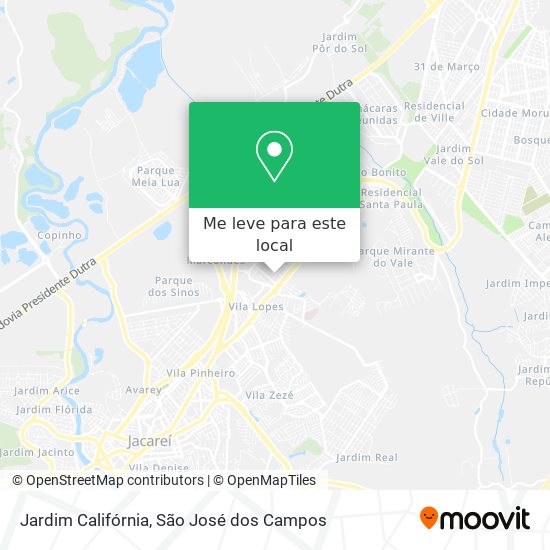 Jardim Califórnia mapa