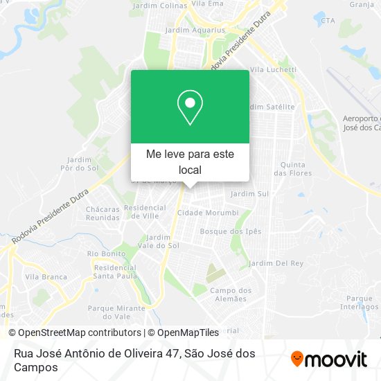 Rua José Antônio de Oliveira 47 mapa