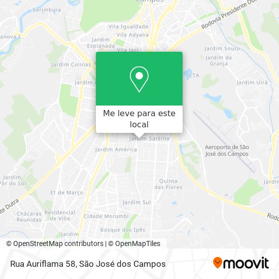 Rua Auriflama 58 mapa