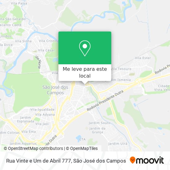 Rua Vinte e Um de Abril 777 mapa