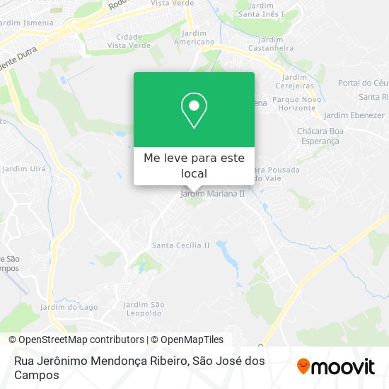 Rua Jerônimo Mendonça Ribeiro mapa