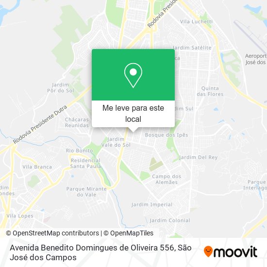 Avenida Benedito Domingues de Oliveira 556 mapa