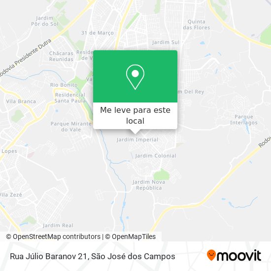 Rua Júlio Baranov 21 mapa