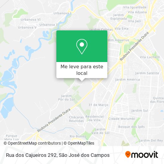 Rua dos Cajueiros 292 mapa