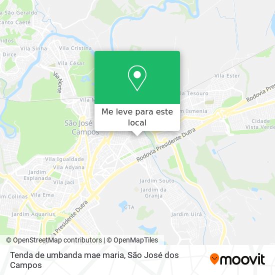 Tenda de umbanda mae maria mapa