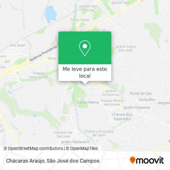 Chácaras Araújo mapa