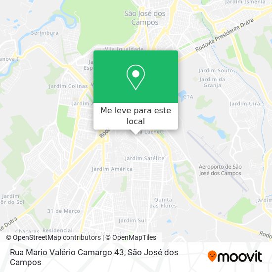 Rua Mario Valério Camargo 43 mapa