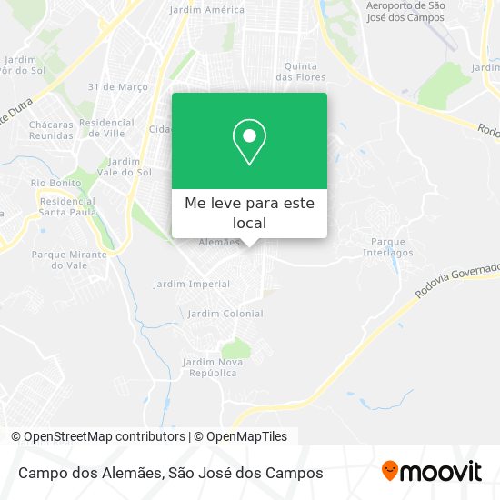 Campo dos Alemães mapa