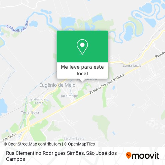 Rua Clementino Rodrigues Simões mapa