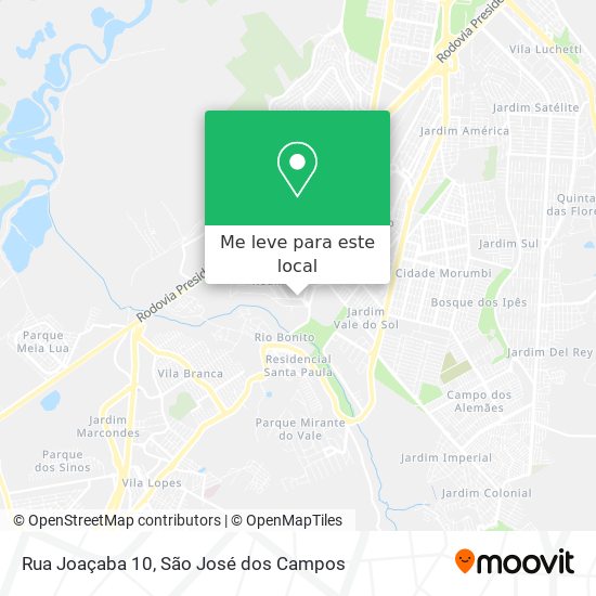 Rua Joaçaba 10 mapa