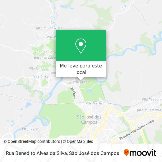 Rua Benedito Alves da Silva mapa