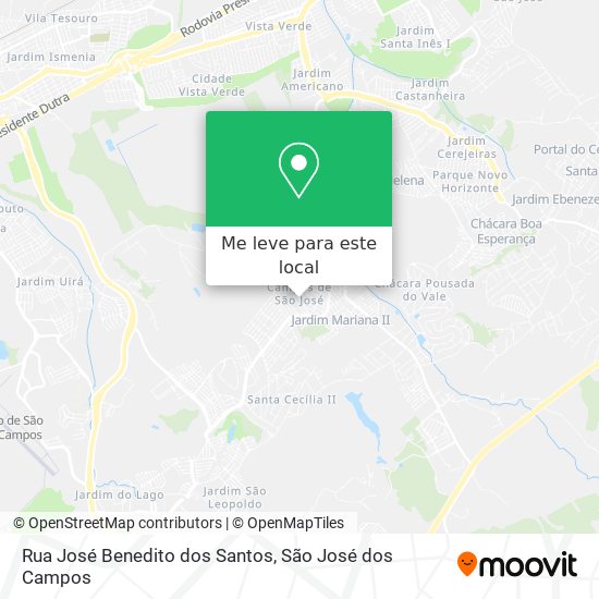 Rua José Benedito dos Santos mapa
