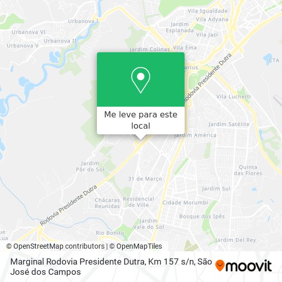 Marginal Rodovia Presidente Dutra, Km 157 s / n mapa