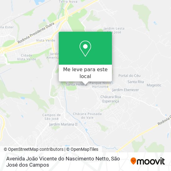 Avenida João Vicente do Nascimento Netto mapa