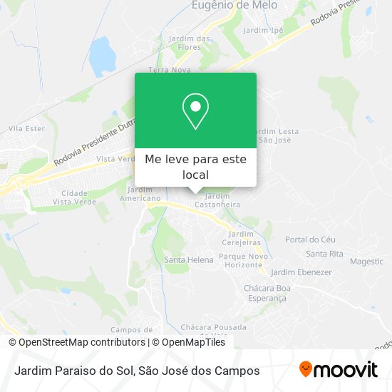 Jardim Paraiso do Sol mapa
